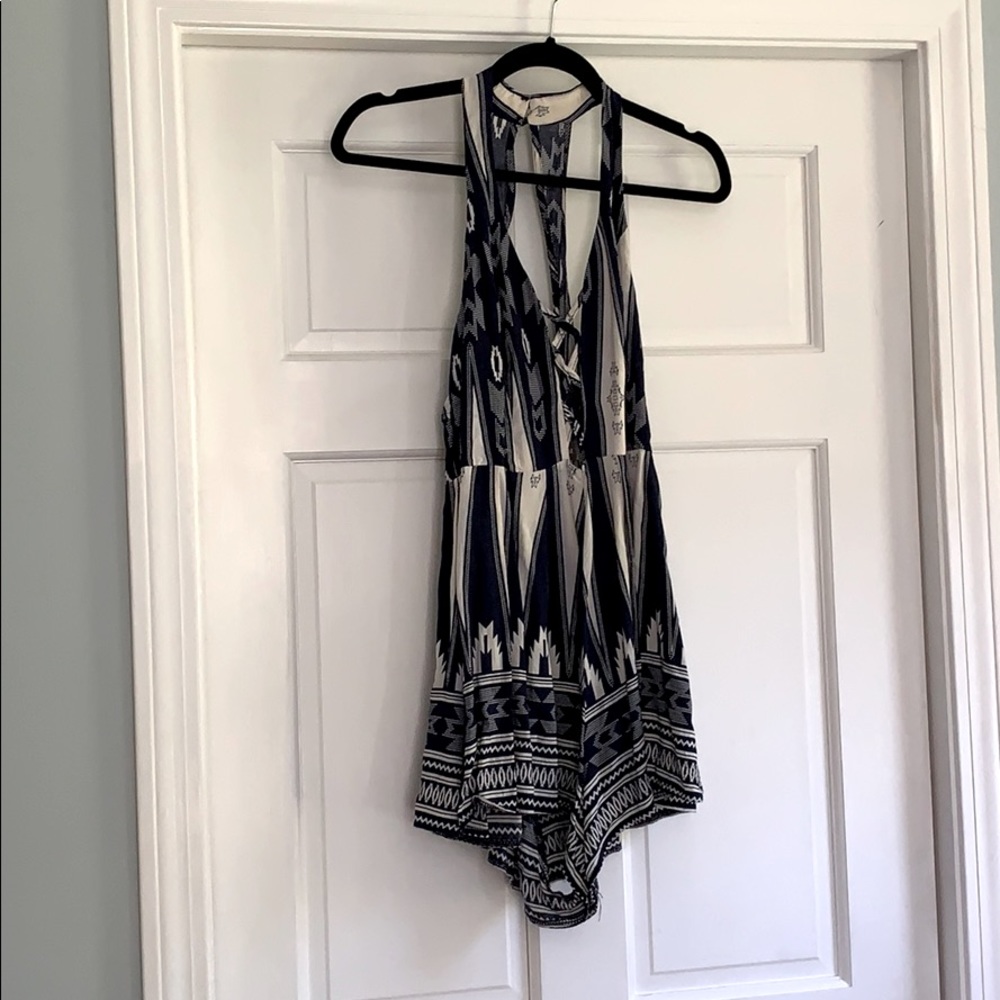 LF romper with front cut outs